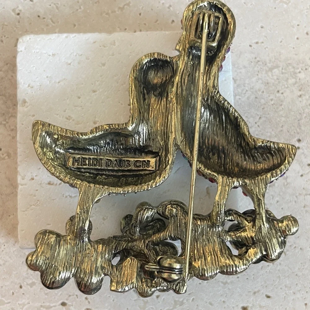 Heidi Daus Vibrant Crystal Duck Brooch